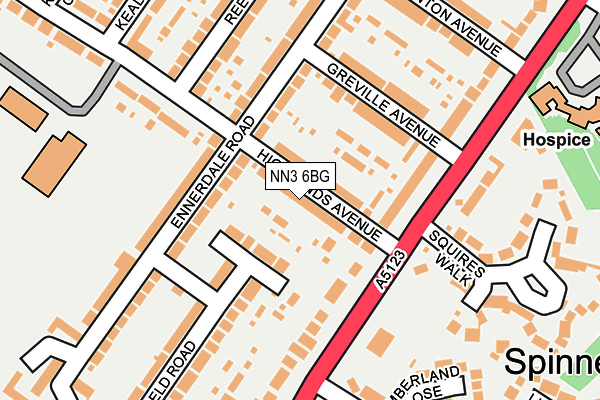 NN3 6BG map - OS OpenMap – Local (Ordnance Survey)