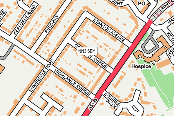 NN3 6BY map - OS OpenMap – Local (Ordnance Survey)