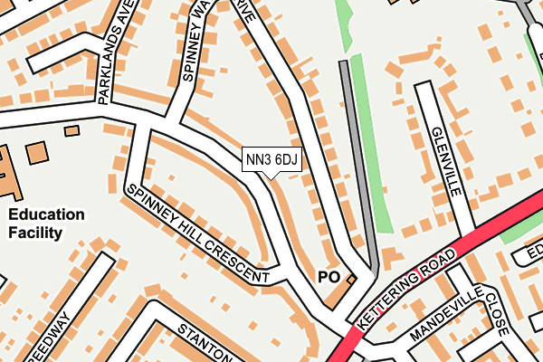 NN3 6DJ map - OS OpenMap – Local (Ordnance Survey)