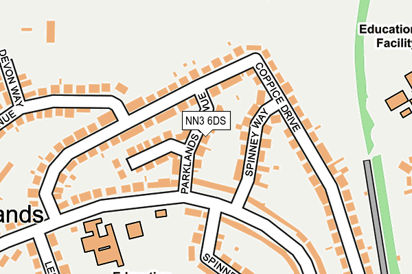 NN3 6DS map - OS OpenMap – Local (Ordnance Survey)