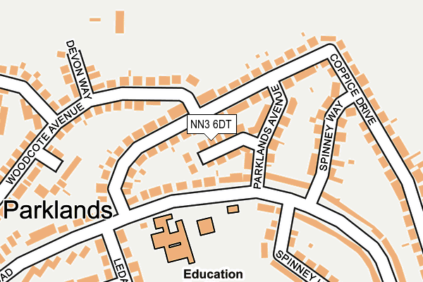 NN3 6DT map - OS OpenMap – Local (Ordnance Survey)