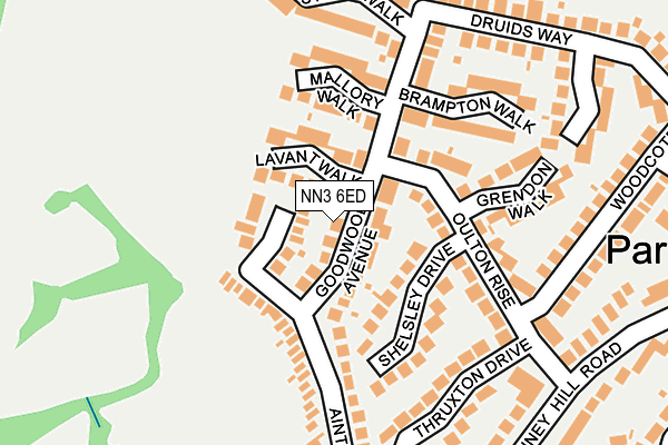 NN3 6ED map - OS OpenMap – Local (Ordnance Survey)