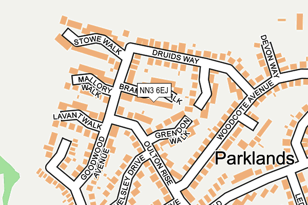 NN3 6EJ map - OS OpenMap – Local (Ordnance Survey)