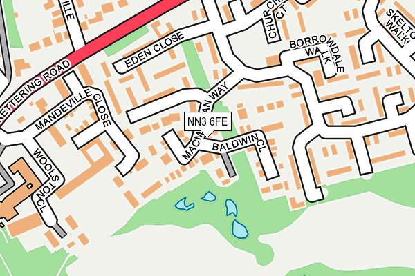 NN3 6FE map - OS OpenMap – Local (Ordnance Survey)