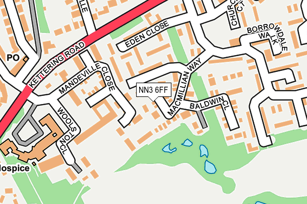 NN3 6FF map - OS OpenMap – Local (Ordnance Survey)