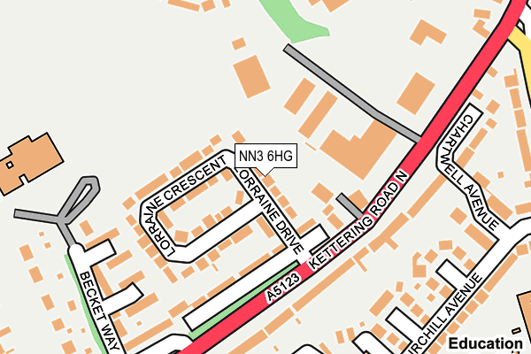 NN3 6HG map - OS OpenMap – Local (Ordnance Survey)