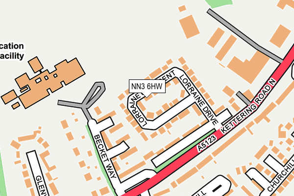 NN3 6HW map - OS OpenMap – Local (Ordnance Survey)