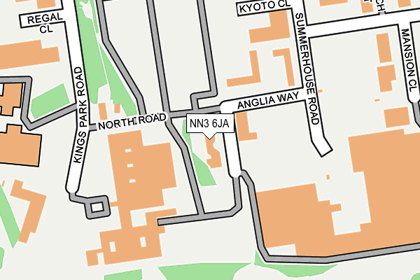 NN3 6JA map - OS OpenMap – Local (Ordnance Survey)