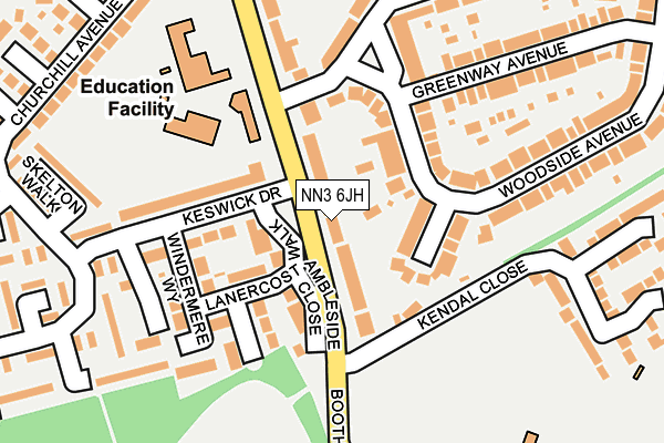 NN3 6JH map - OS OpenMap – Local (Ordnance Survey)
