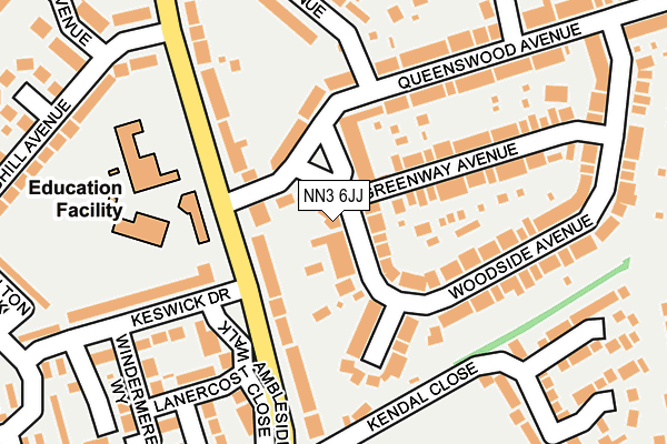 NN3 6JJ map - OS OpenMap – Local (Ordnance Survey)