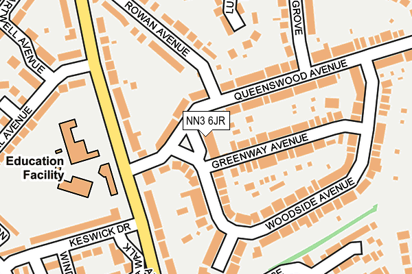 NN3 6JR map - OS OpenMap – Local (Ordnance Survey)