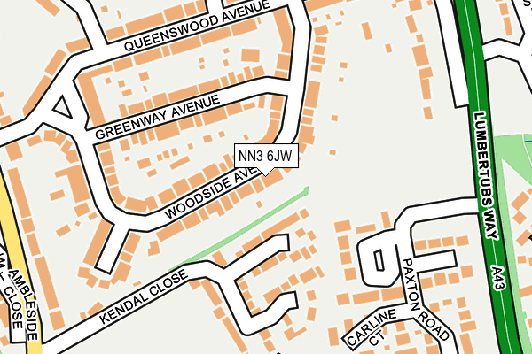 NN3 6JW map - OS OpenMap – Local (Ordnance Survey)