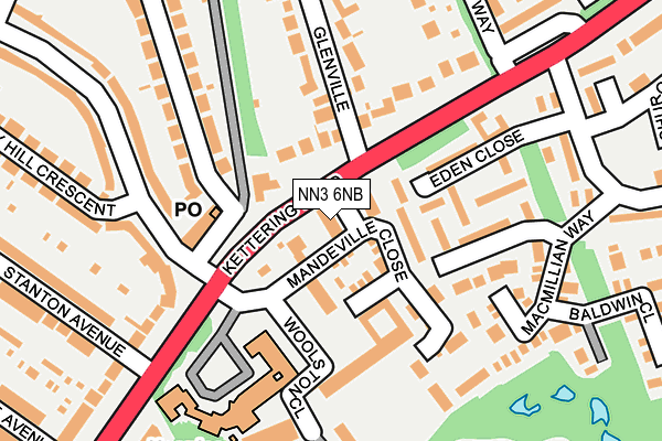 NN3 6NB map - OS OpenMap – Local (Ordnance Survey)
