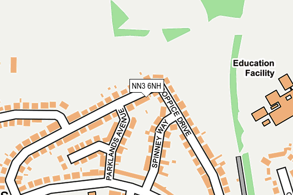 NN3 6NH map - OS OpenMap – Local (Ordnance Survey)
