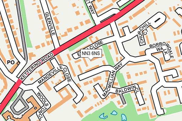 NN3 6NS map - OS OpenMap – Local (Ordnance Survey)