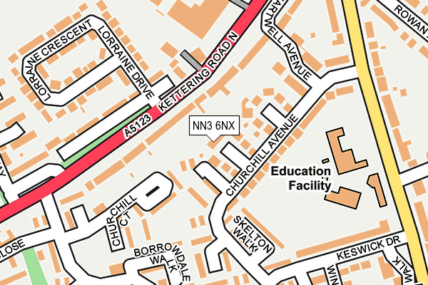 NN3 6NX map - OS OpenMap – Local (Ordnance Survey)