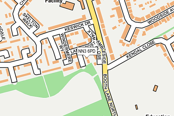 NN3 6PD map - OS OpenMap – Local (Ordnance Survey)