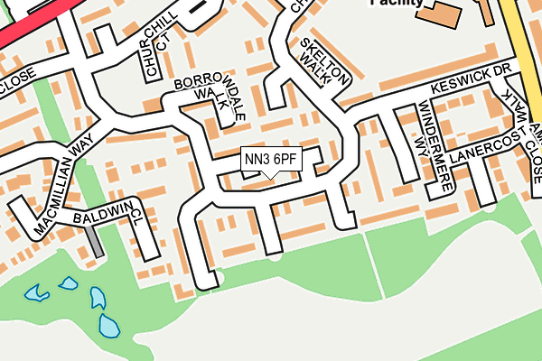 NN3 6PF map - OS OpenMap – Local (Ordnance Survey)