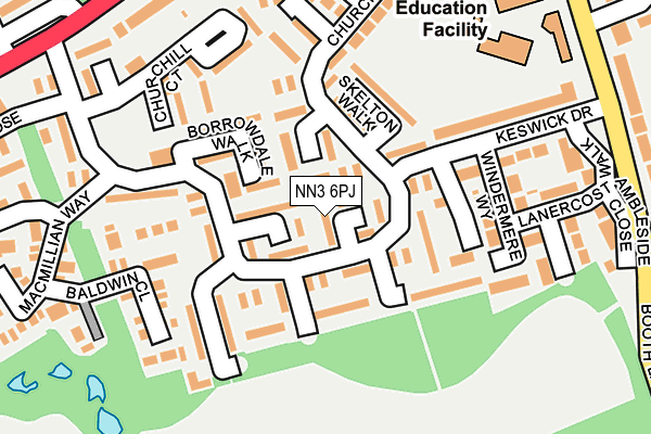 NN3 6PJ map - OS OpenMap – Local (Ordnance Survey)