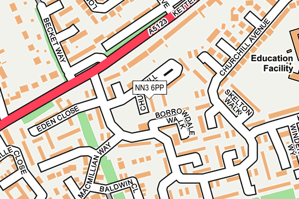 NN3 6PP map - OS OpenMap – Local (Ordnance Survey)