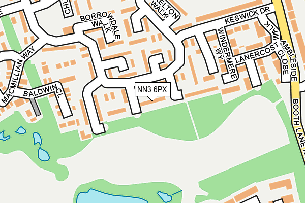 NN3 6PX map - OS OpenMap – Local (Ordnance Survey)