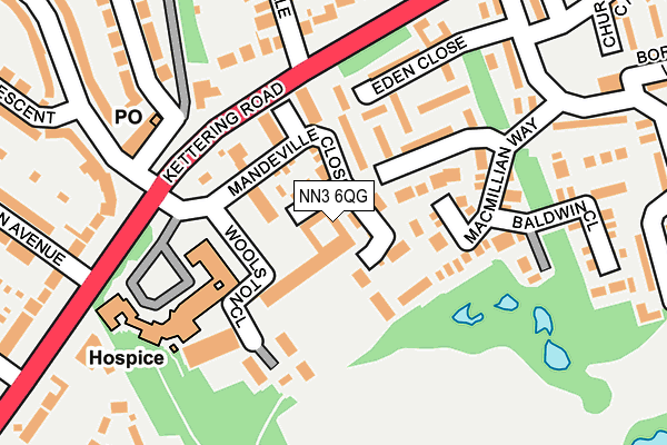 NN3 6QG map - OS OpenMap – Local (Ordnance Survey)