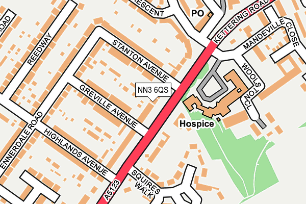 NN3 6QS map - OS OpenMap – Local (Ordnance Survey)