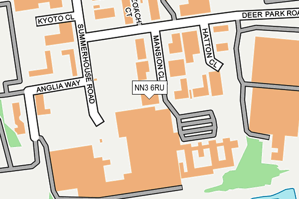 NN3 6RU map - OS OpenMap – Local (Ordnance Survey)