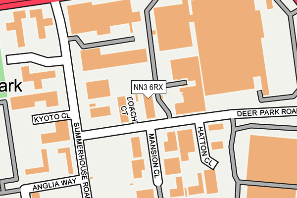 NN3 6RX map - OS OpenMap – Local (Ordnance Survey)