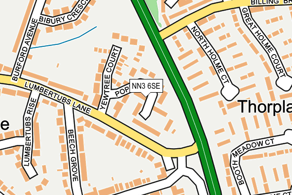 NN3 6SE map - OS OpenMap – Local (Ordnance Survey)