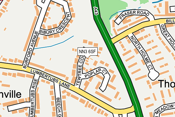 NN3 6SF map - OS OpenMap – Local (Ordnance Survey)