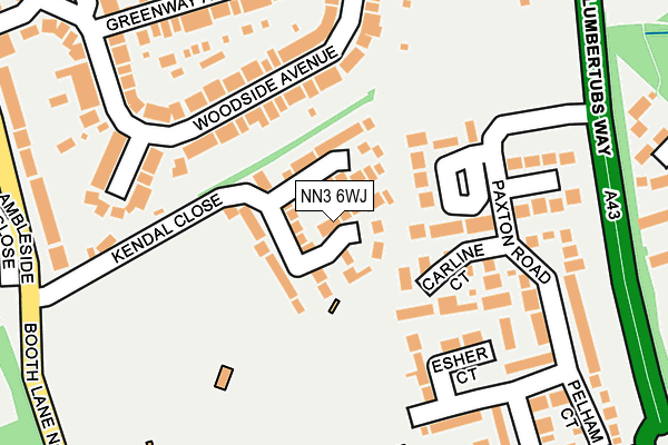 NN3 6WJ map - OS OpenMap – Local (Ordnance Survey)