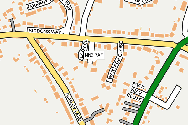 NN3 7AF map - OS OpenMap – Local (Ordnance Survey)