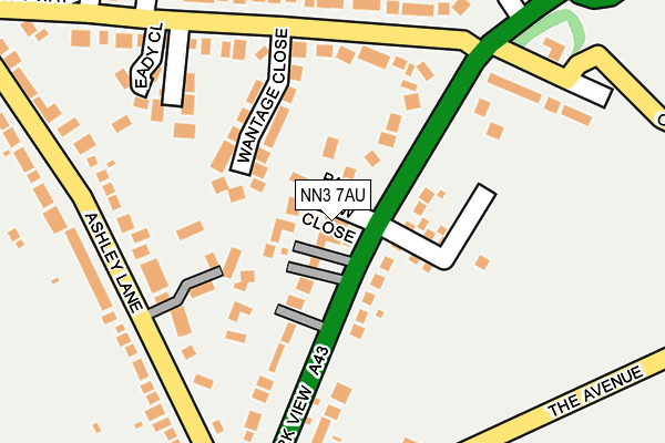 NN3 7AU map - OS OpenMap – Local (Ordnance Survey)