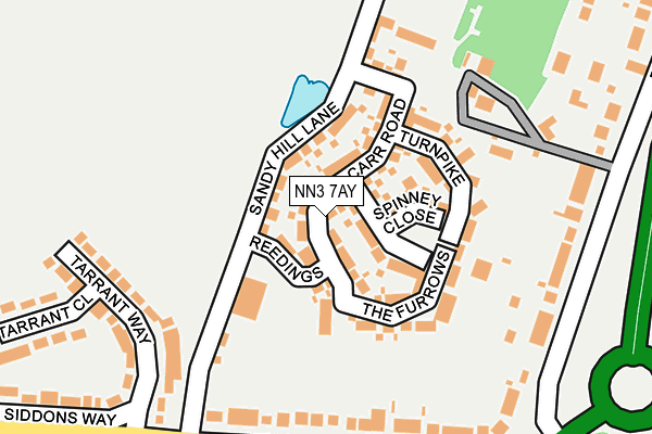 NN3 7AY map - OS OpenMap – Local (Ordnance Survey)