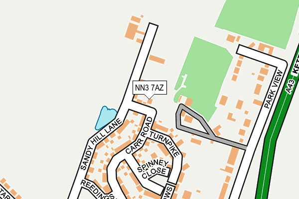 NN3 7AZ map - OS OpenMap – Local (Ordnance Survey)