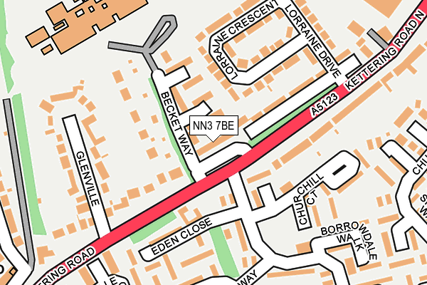 NN3 7BE map - OS OpenMap – Local (Ordnance Survey)