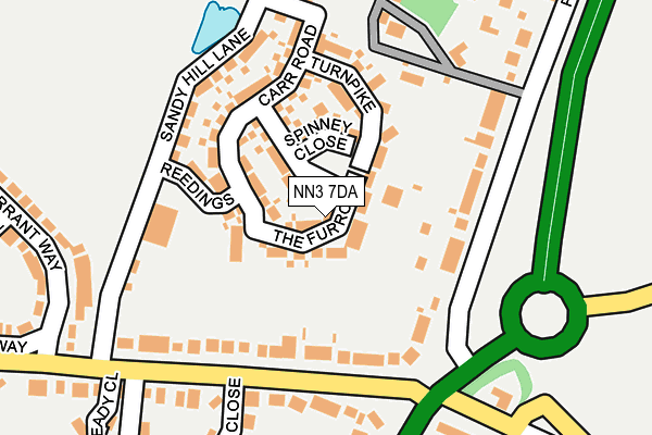 NN3 7DA map - OS OpenMap – Local (Ordnance Survey)