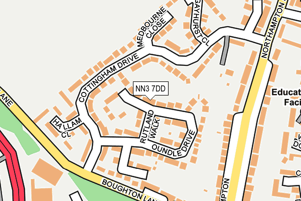 NN3 7DD map - OS OpenMap – Local (Ordnance Survey)