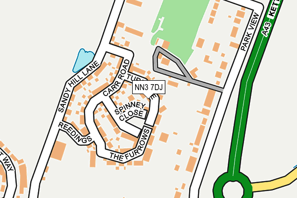 NN3 7DJ map - OS OpenMap – Local (Ordnance Survey)