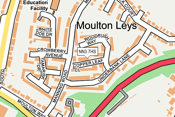 NN3 7HS map - OS OpenMap – Local (Ordnance Survey)