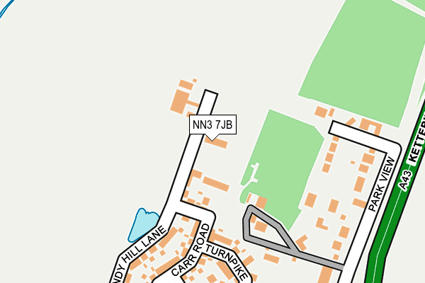 NN3 7JB map - OS OpenMap – Local (Ordnance Survey)