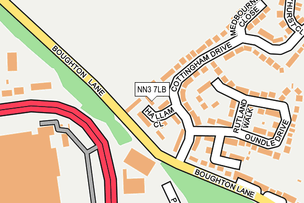 NN3 7LB map - OS OpenMap – Local (Ordnance Survey)