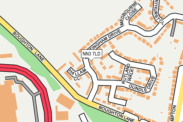 NN3 7LD map - OS OpenMap – Local (Ordnance Survey)
