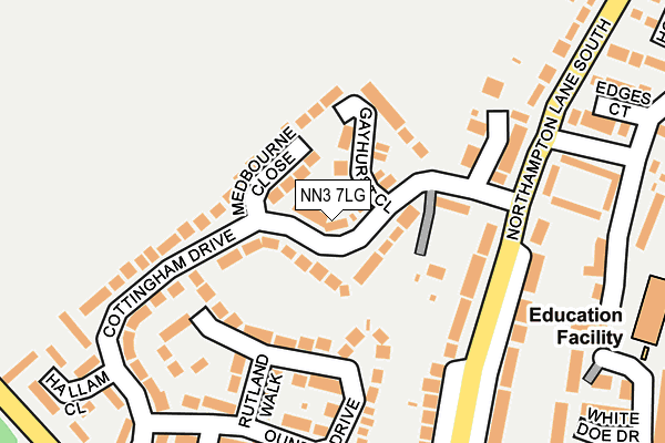 NN3 7LG map - OS OpenMap – Local (Ordnance Survey)