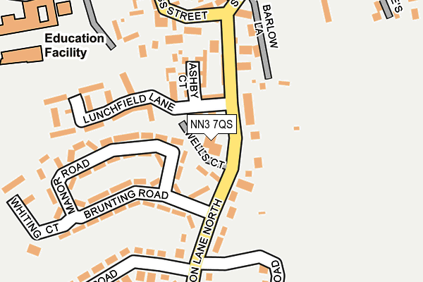 NN3 7QS map - OS OpenMap – Local (Ordnance Survey)