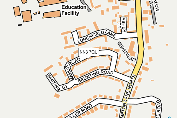 NN3 7QU map - OS OpenMap – Local (Ordnance Survey)