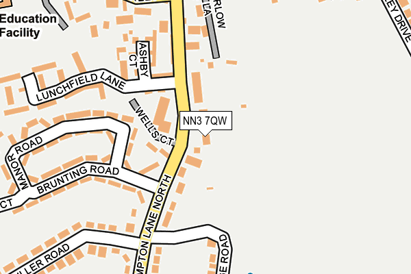 NN3 7QW map - OS OpenMap – Local (Ordnance Survey)