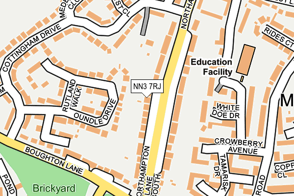 NN3 7RJ map - OS OpenMap – Local (Ordnance Survey)