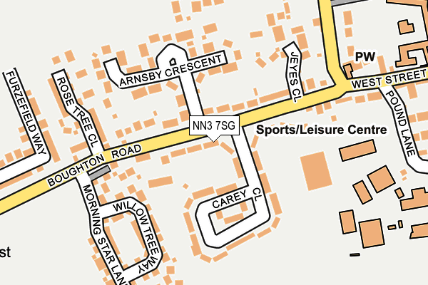 NN3 7SG map - OS OpenMap – Local (Ordnance Survey)